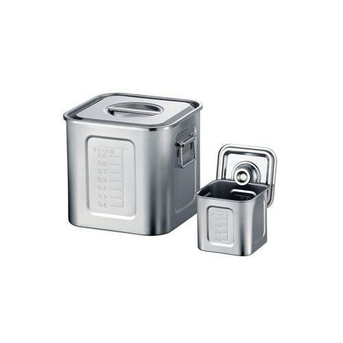 21-0 目盛付角キッチンポット 24cm