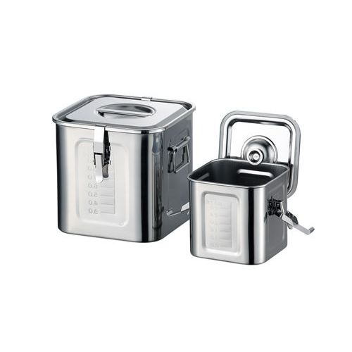 目盛付角キッチンポット パッキン・フック付18cm