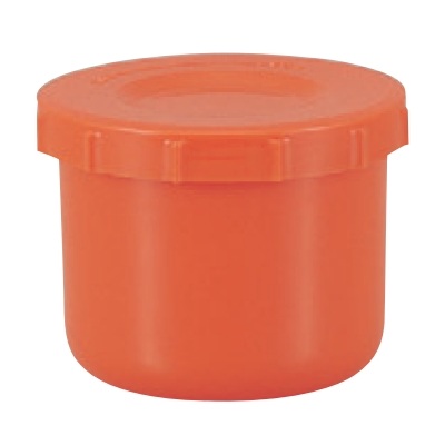 コンテナ 汁椀 オレンジ色スクリューキャップ式 【業務用食器】
