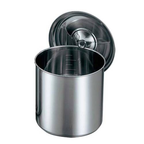 クローバー モリブデン 丸型キッチンポット 目盛付 8cm 手無