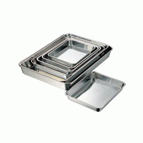 クローバー 18-8 浅型角バット 6枚取