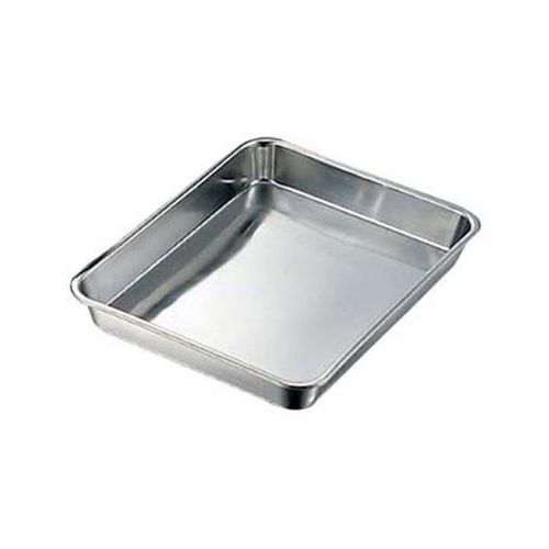 クローバー 18-8 浅型角バット 12枚取