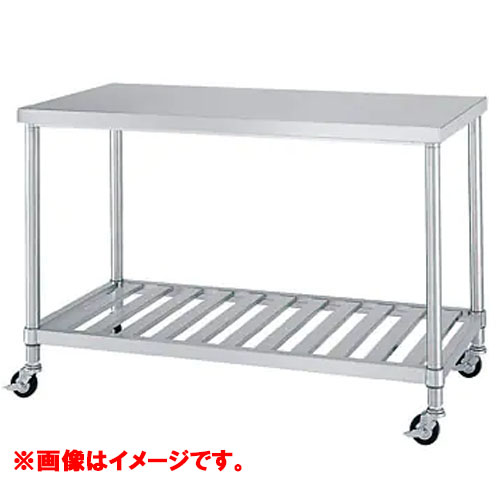 WSC-6045-U100【シンコー】スノコ棚仕様 キャスター付作業台 キャスター径:100φ 奥行：450mm