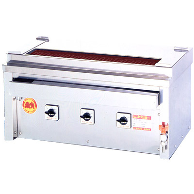  ヒゴグリラー 焼鳥専用 卓上式グリラー 三相200V 3P-206KC 幅760×奥行410×高さ390mm