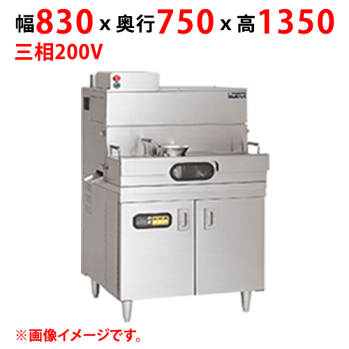 【マルゼン】電気回転式麺ボイラー MREA-087L 幅830×奥行750×高さ1350 3相 200V 50/60Hz