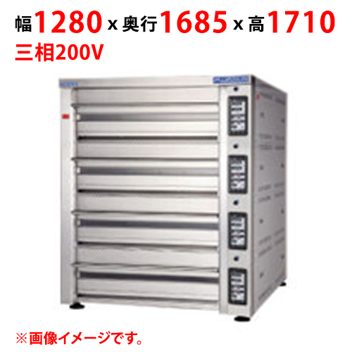 【マルゼン】デッキオーブン プリンス PEB3-111BL 幅1280×奥行1685×高さ1710 三相200V