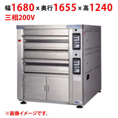 【マルゼン】デッキオーブン プリンス PES3-2SL 幅1680×奥行1655×高さ1240 三相200V