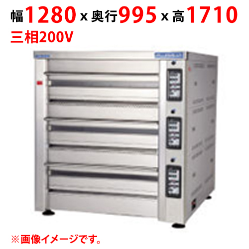 【マルゼン】デッキオーブン プリンス PJT3-111BL 幅1280×奥行995×高さ1710 三相200V