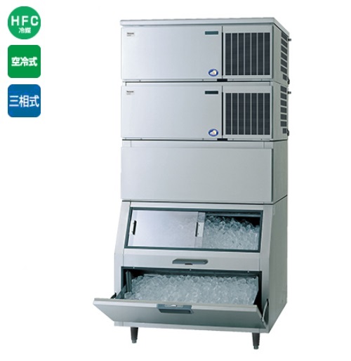 【パナソニック】キューブアイス製氷機【セル方式】スタックオンタイプ(スモール)SIM-AS480NS-HFB4（旧:SIM-S481NSB-HFB3) 幅1087×奥行862×高さ2274mm 480kg 三相200V
