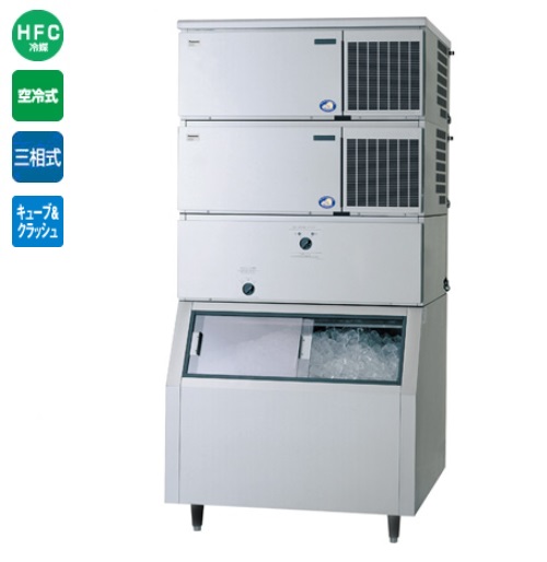 【パナソニック】キューブアイス製氷機【セル方式】スタックオンタイプ SIM-AS480N-CB4（旧:SIM-S481NB-CLB2) 幅1087×奥行862×高さ2222mm 480kgタイプ 三相200V