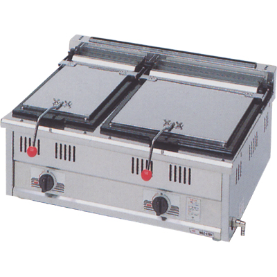 【マルゼン】ガス餃子焼器 スタンダードシリーズ MGZ-076W 幅750×奥行600×高270