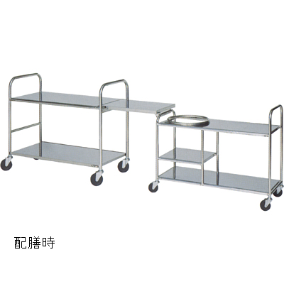 【マルゼン】学校給食用移動配膳台 パイプ仕様 MWGH-104S/MWGH-104H