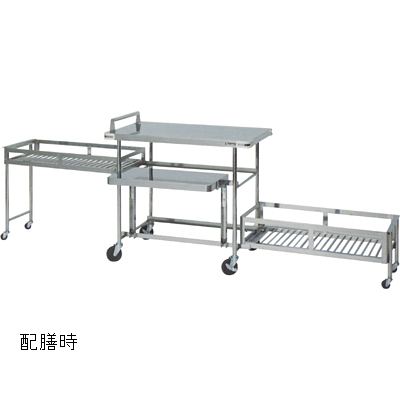 【マルゼン】学校給食用移動配膳台 デラックス仕様 MWGH-106SX/MWGH-106HX