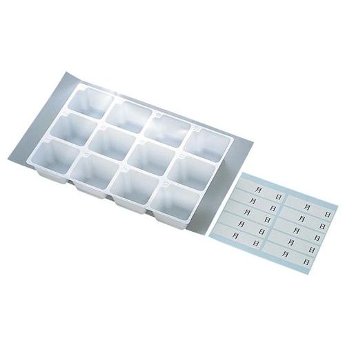 PS製 使い捨て 検食容器トレーセット 12穴 (100枚入) 