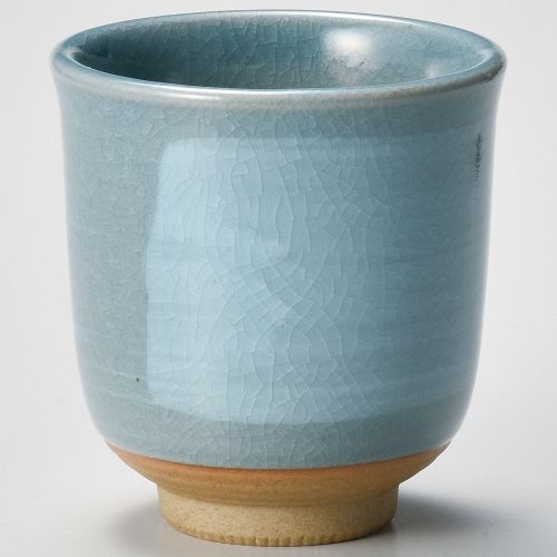 粉引トルコ貫入寿司湯呑 φ8.6×9.7cm(270cc) 376-298