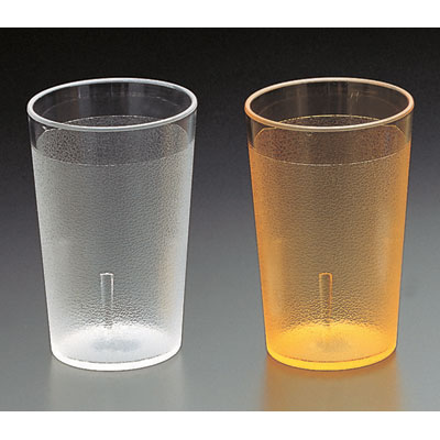 メラミン食器 マスカット 8オンスタンブラー(シボ付) 240cc 97×101(mm) アクリル 透明、オレンジ