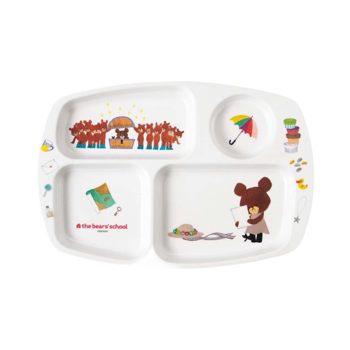 メラミン食器 くまのがっこう「ジャッキーのたからもの」角ランチ皿 CM－20TA