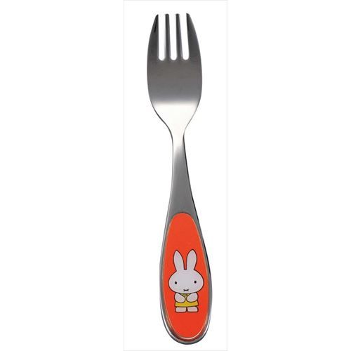 【店舗定番】フォーク 【ステンレス ミッフィーカラー こんにちは フォーク】 / 全長:126 
