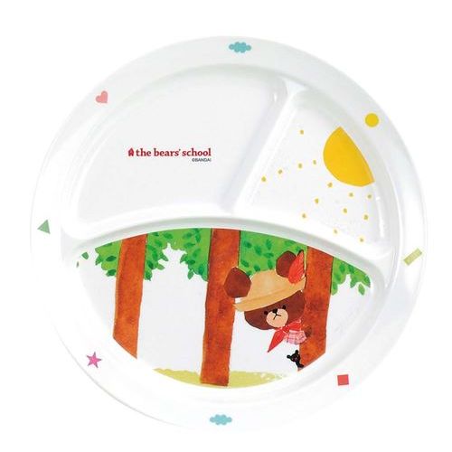 メラミン子供食器 くまのがっこう 丸ランチ皿 CM－65J