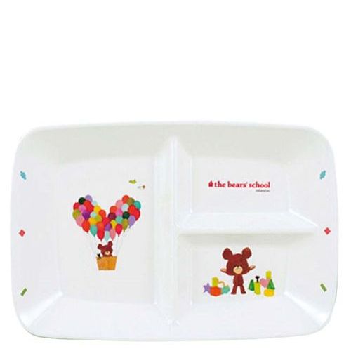 メラミン子供食器 くまのがっこう 三切プレート M－1360J