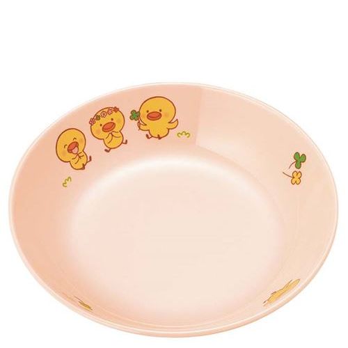 メラミン 子供食器 ひよこぐみ 深菜皿 ピンク D17HIP