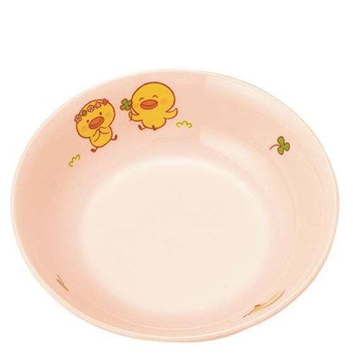 メラミン 子供食器 ひよこぐみ 丸深皿 12cm ピンク D62HIP