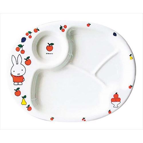 メラミン 子供食器 ミッフィーフルーツシリーズ ランチ皿 CM-69FR 