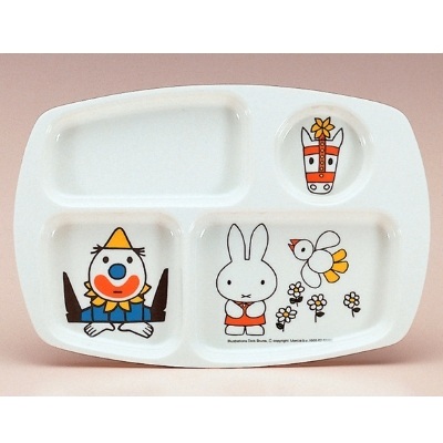 メラミン食器 子供食器 ミッフィー 角ランチ皿 CM-20