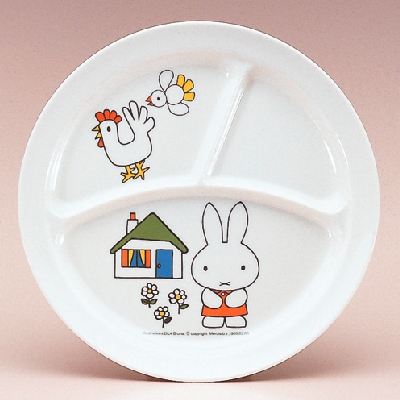メラミン食器 子供食器 ミッフィー 丸ランチ皿 CM-65