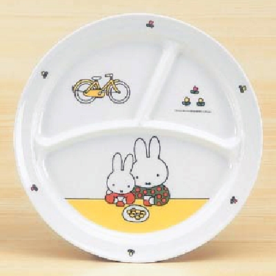 メラミン食器 子供食器 ミッフィー 丸ランチ皿 CM-65C