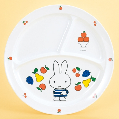 メラミン食器 子供食器 ミッフィー 丸ランチ皿 CM-65FR
