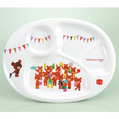 メラミン食器 子供食器 くまのがっこう ランチ皿 CM-69J