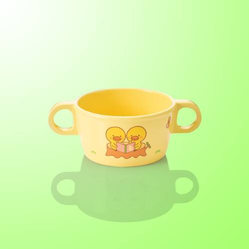 子供食器 両手付カップ ひよこぐみイエロ