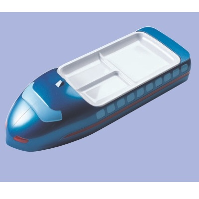 子供食器 プレート ニュー新幹線お子様ランチ皿ブルー 