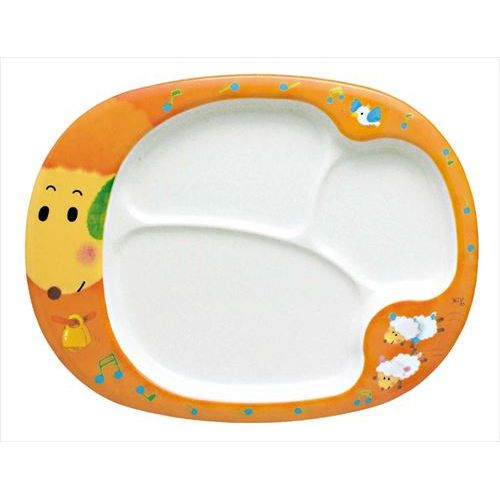 メラミン オーバル お子様プレート E10Hj ひつじ