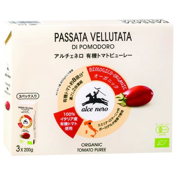 アルチェネロ 有機トマトピューレー 3P(200g×3パックセット)