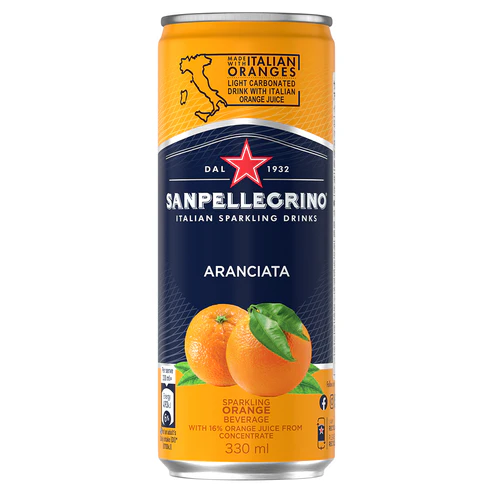 サンペレグリノ イタリアンスパークリングドリンク アランチャータ(オレンジ) 330ml
