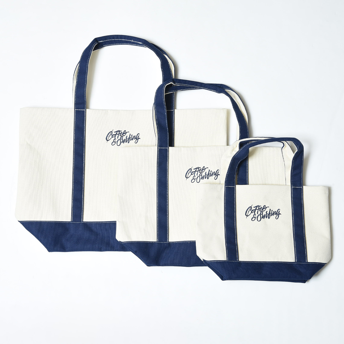 TRSCホワイトキャンバストートバッグ