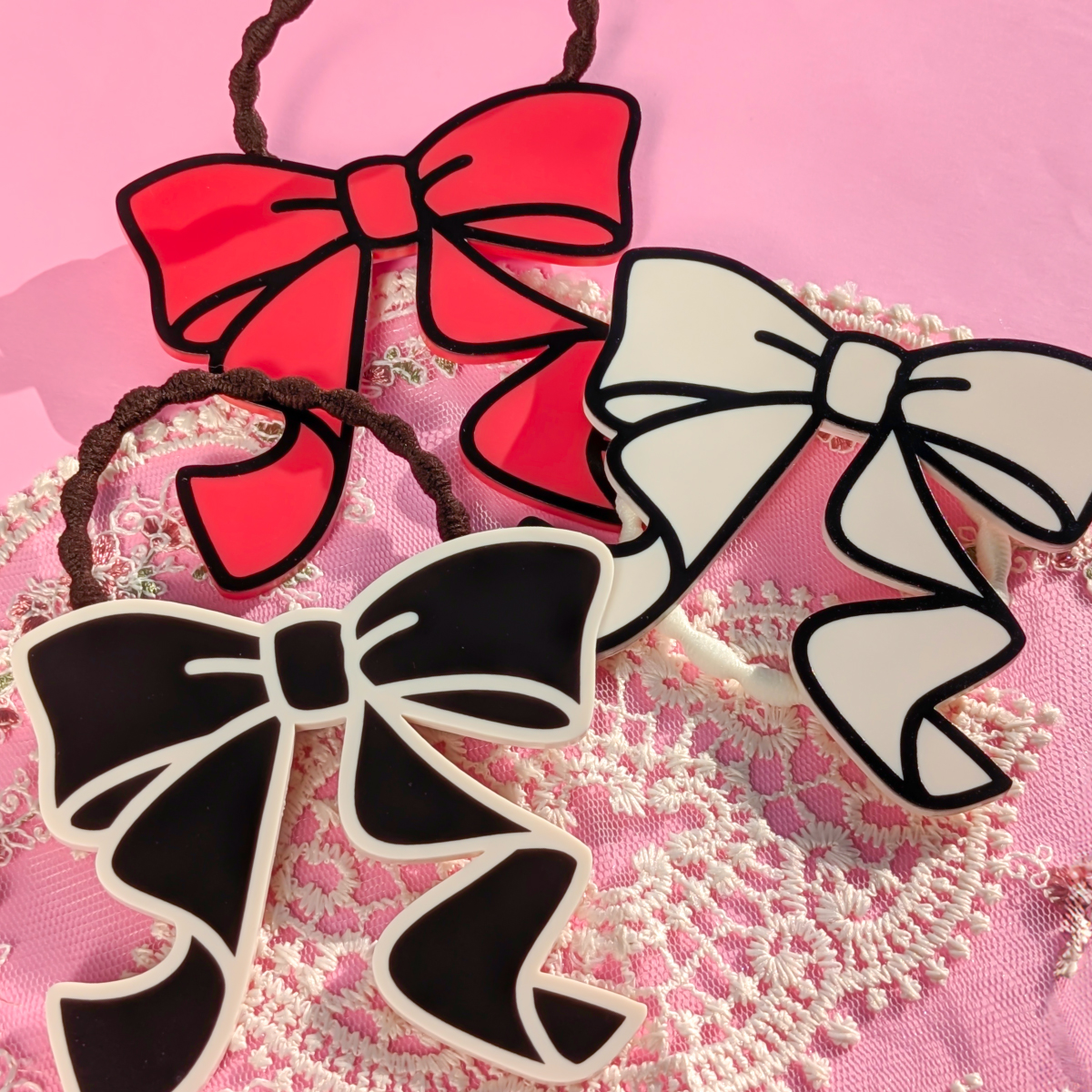 2D BIGリボンヘアゴム