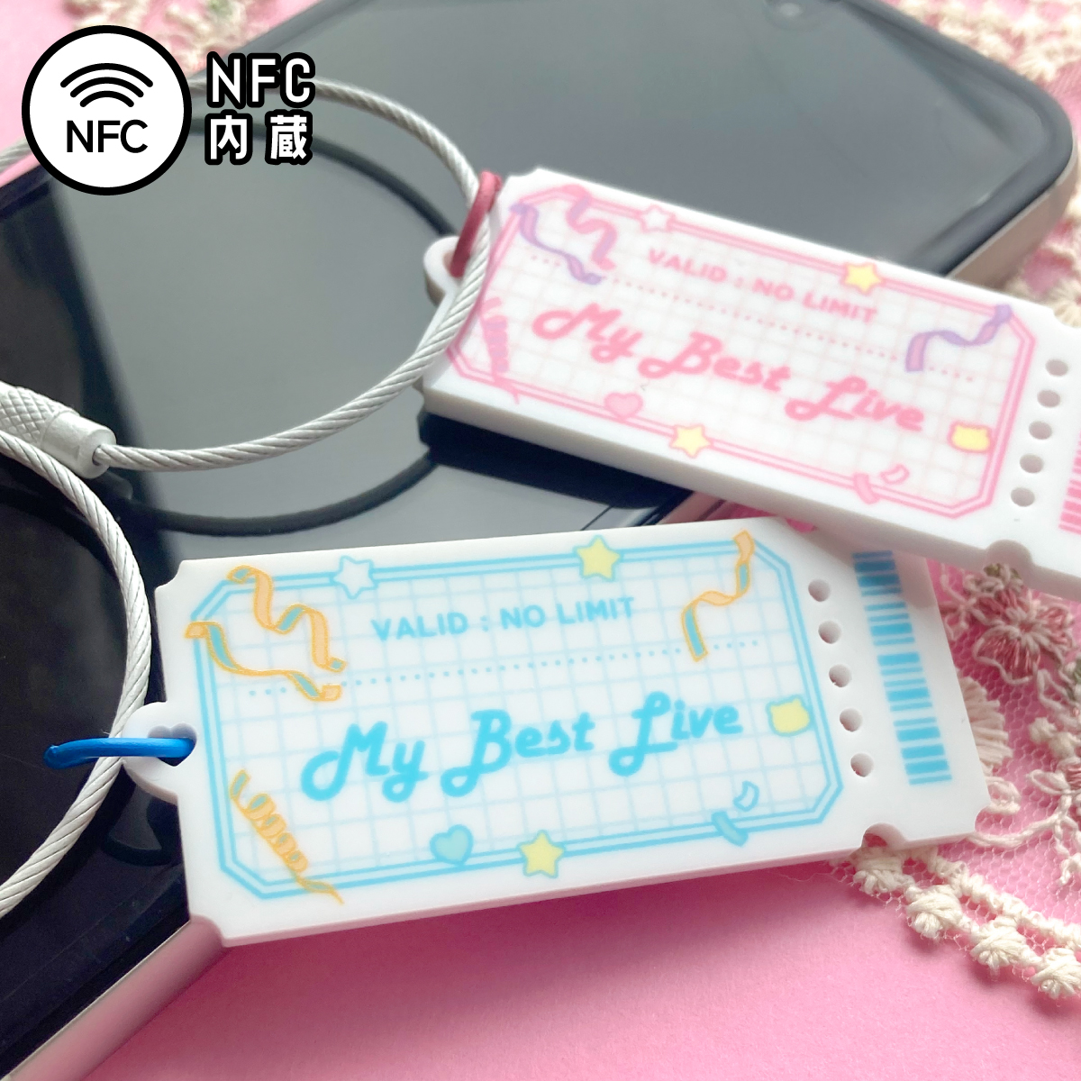 【NFC】ポップチケットキーホルダー