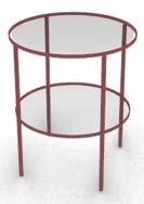 Metal x Acrylic Panel Tabel /金物フレーム・アクリル板のテーブル(廃棄)