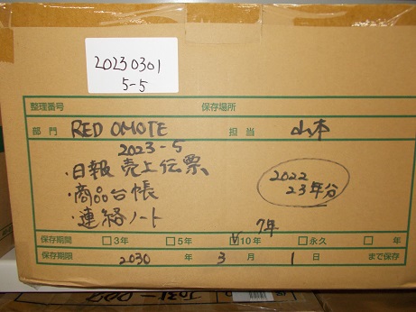 日報、売上伝票、商品台帳、連絡ノート