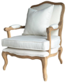 Ivory Fabric Armchair / アイボリーファブリックアームチェア