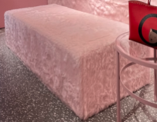 Pink Fur Long Bench /ピンクファーロングベンチ