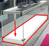 The base of Acrylic Rectangle Block for Omotesando 2F/Fアクリル長方形ブロックのベース・表参道2F用