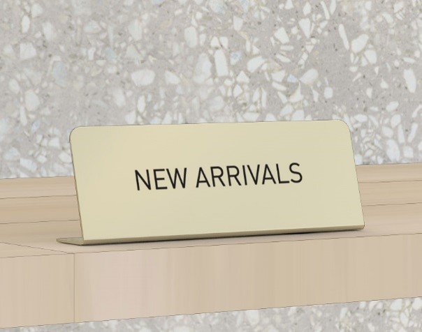 New arrivals shelf Plate