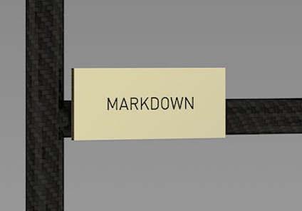 Markdown  Rack Plaque