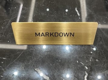 Markdown Plate(Gold-Shelf)