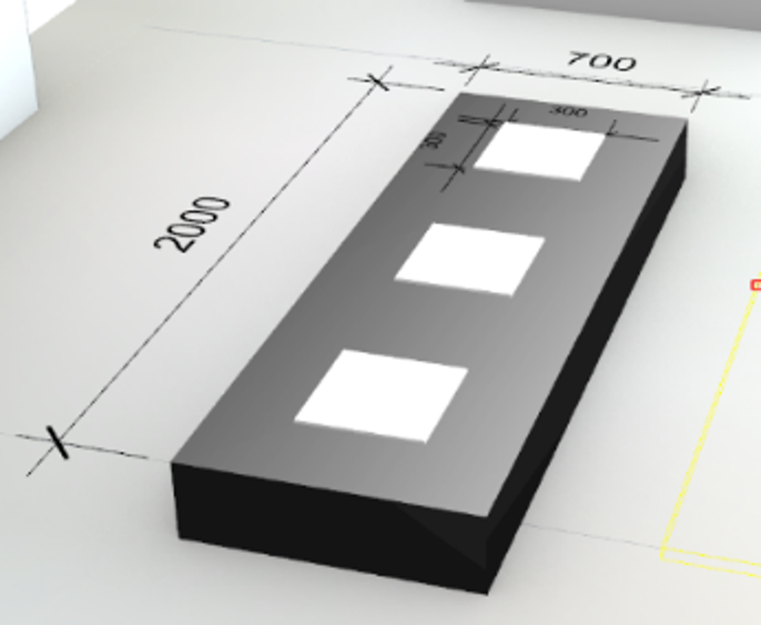 Matte Black Laminated Platform  / マットブラック化粧板プラットフォーム銀座用