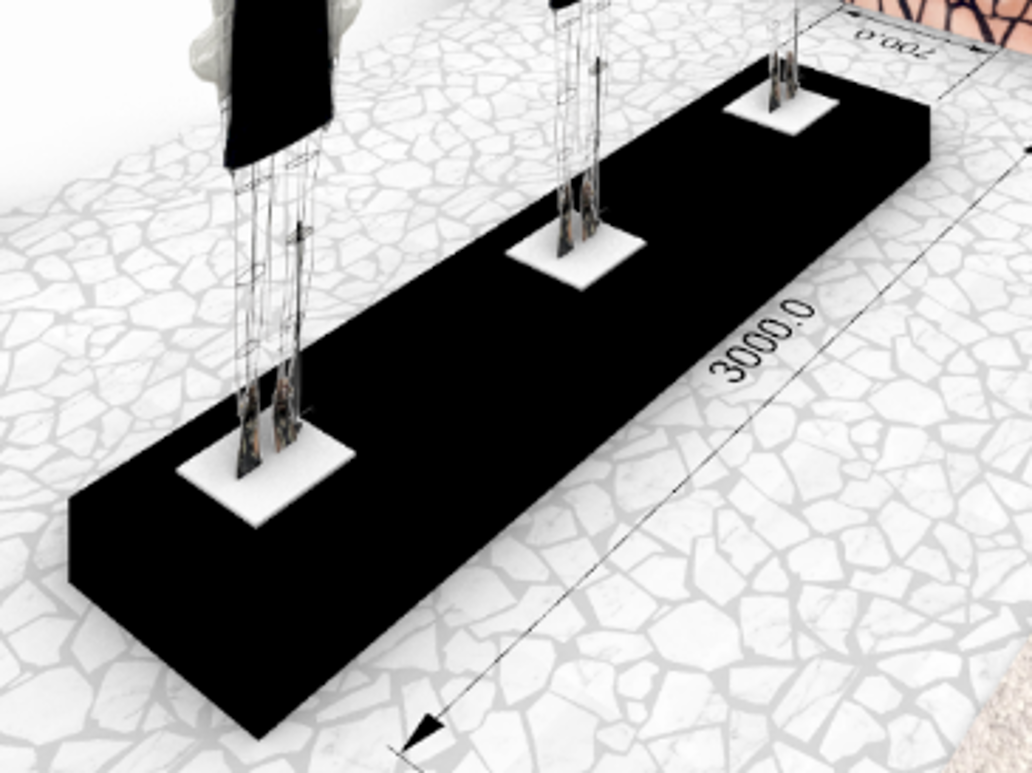 Matte Black Laminated Platform / マットブラック化粧板プラットフォーム表参道用